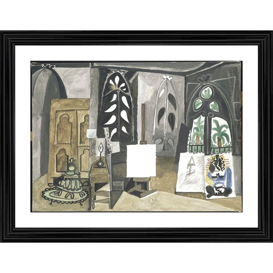 Generic The Studio at La Colifornie 1956 Painting With Wood Photo Frame (Multicolor)