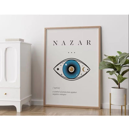 Generic Nazar Wall Frame (Black-Brown )