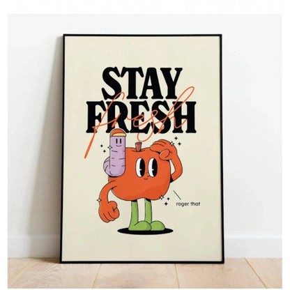 Generic Stay Fresh Wall Frame (Black-Brown )