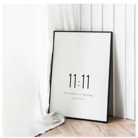 Generic 11-11 Angel Number Minimalist Wall Frame (Black )