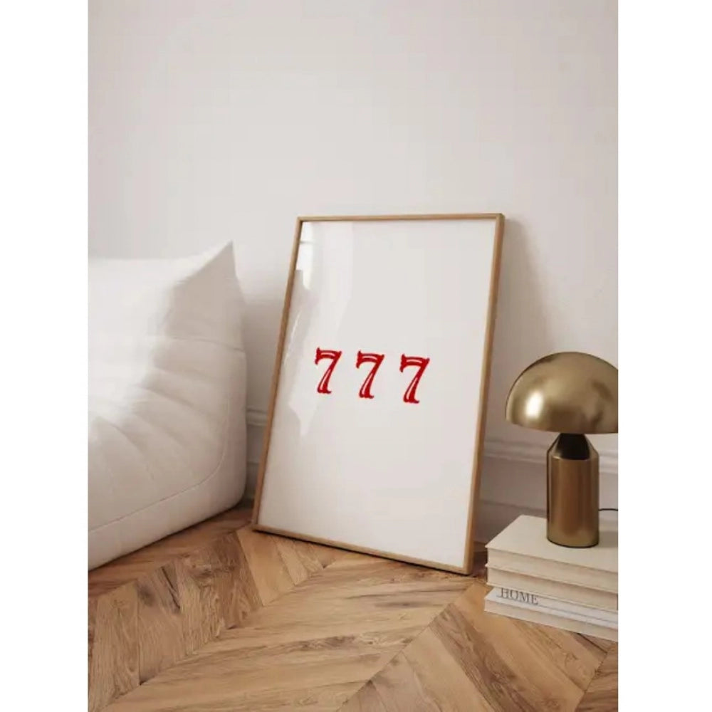 Generic 777 Angel Number Minimalist Wall Frame (Brown )