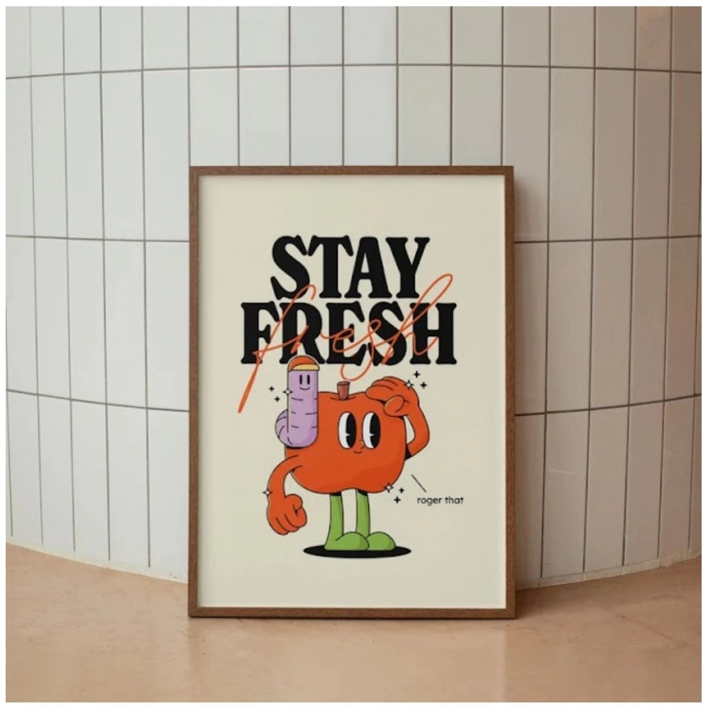 Generic Stay Fresh Wall Frame (Black-Brown )