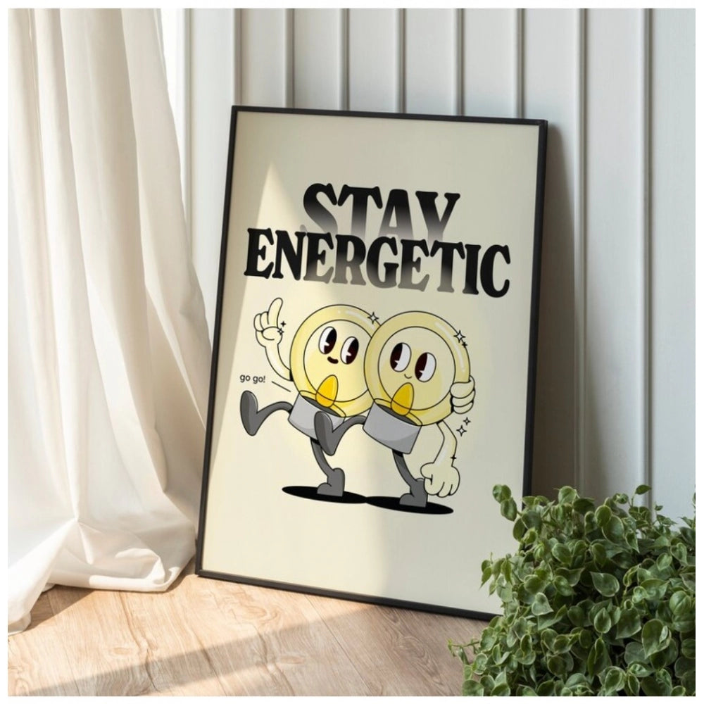 Generic Stay Energetic Wall Frame (Black-Brown )