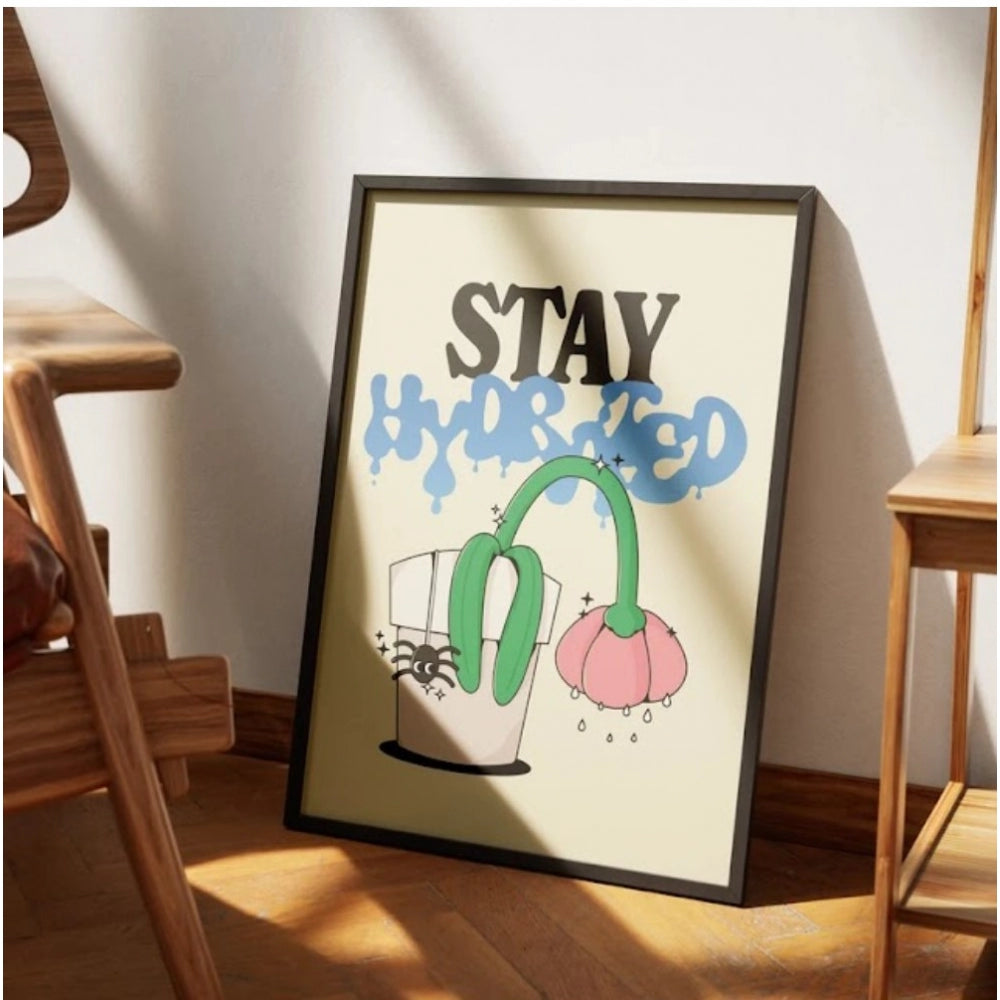 Generic Stay Hydrated Wall Frame (Black)