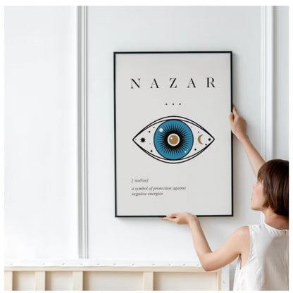 Generic Nazar Wall Frame (Black-Brown )