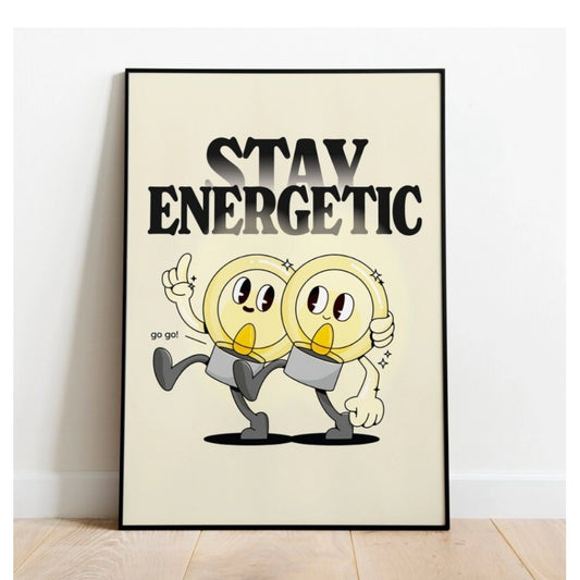 Generic Stay Energetic Wall Frame (Black-Brown )