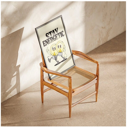 Generic Stay Energetic Wall Frame (Black-Brown )