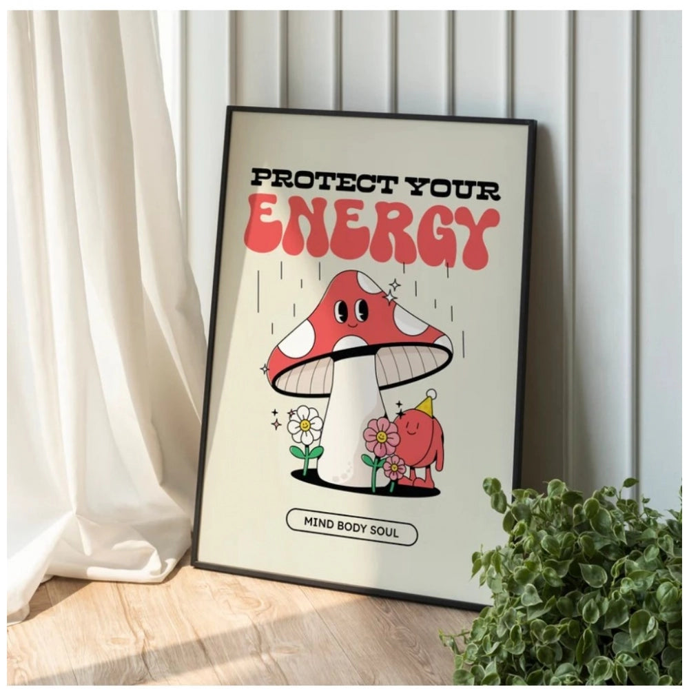 Generic Protect Your Energy Wall Frame (Black-Brown )