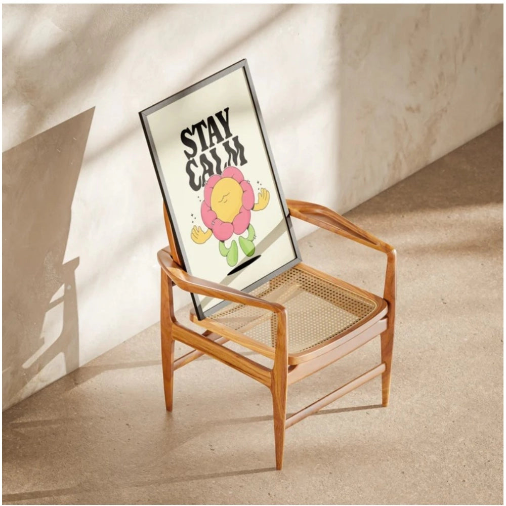 Generic Stay Calm Wall Frame (Black-Brown )