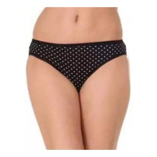 Generic Women's Cotton Printed Hipster Panty (Black)