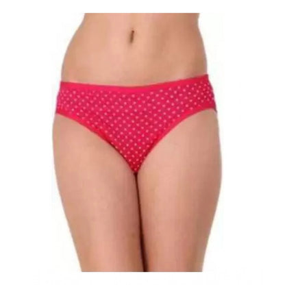 Generic Women's Cotton Printed Hipster Panty (Red)