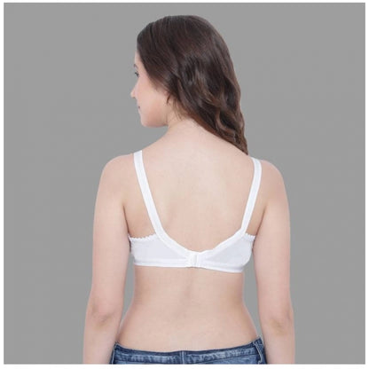 Generic Women's Cotton Solid Non Padded Bra (White)