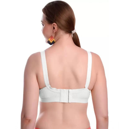 Generic Women's Cotton Solid Non Padded Bra (White)