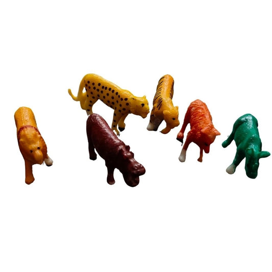 6_Pcs Set Wild Animals |   PVC  |   Toys| 1+ Years