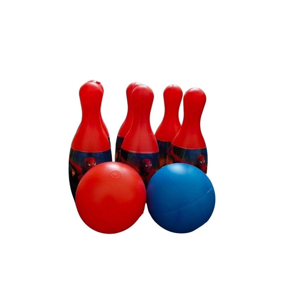 Spider Man Theme Bowling Set with two balls |   Plastic  |   Toys| 1+ Years