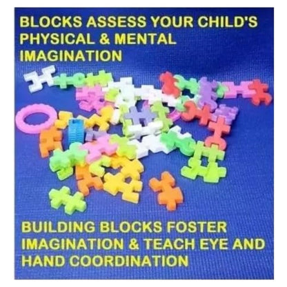 44_Pcs Set Imagination Puzzle Block Set | Plastic | Educational Toys | 3+ Years