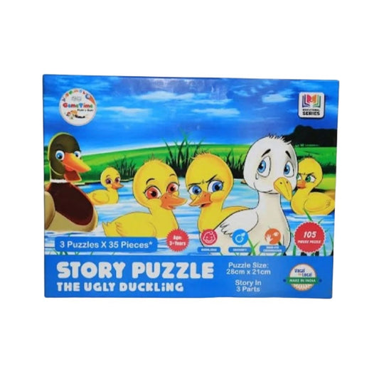 35_Pcs Set Ugly Ducklingg Story Puzzle | Cardboard | Educational Toys | 5+ Years