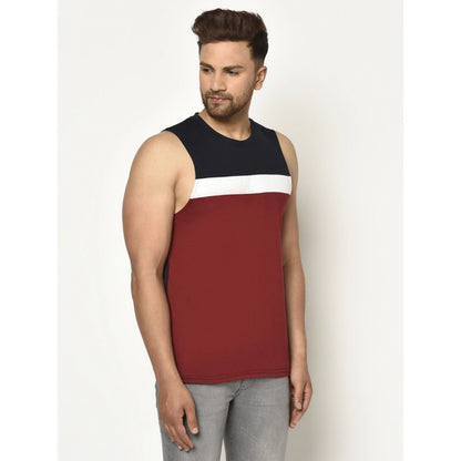 Generic Men's Casual Cotton Blended Striped Sleeveless Vest (Multicolor)