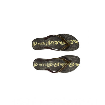 Generic Women's Polyurethane Printed Slip-on Slipper (Brown)