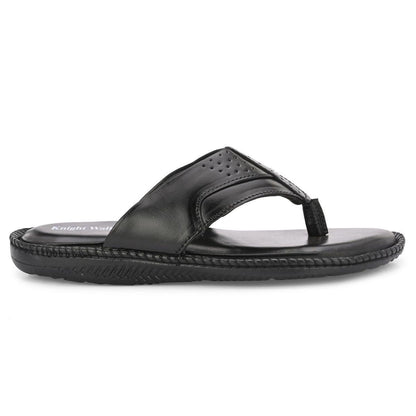 OS Men's Black Leather Slippers PRODUCT CODE (OS0007036)