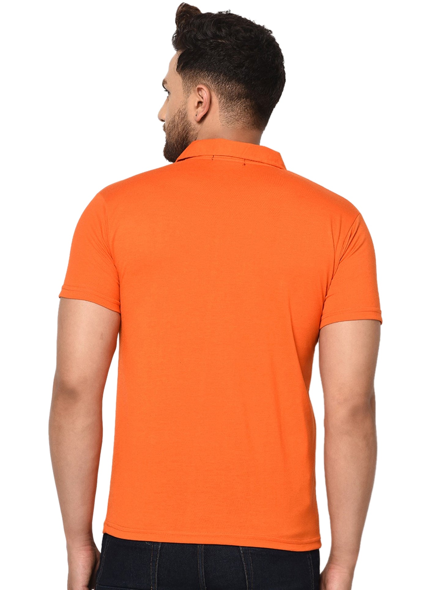 OS Cotton Blend Solid Half Sleeves Mens Polo T-Shirt PRODUCT CODE (OS0005506)