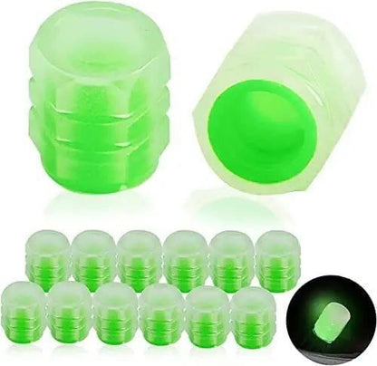 OS Universal Fluorescent Car Tire Valve Caps (Pack of 4) PRODUCT CODE (OS00012011)