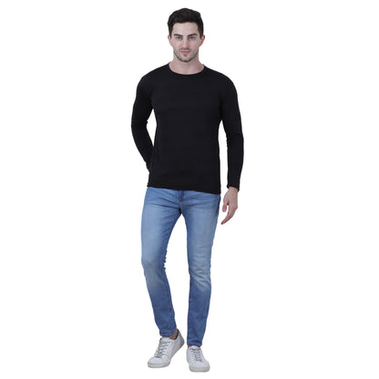 OS Cotton Blend Solid Full Sleeves Men's Stylish Tshirt PRODUCT CODE(OS0008452)