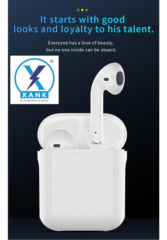 XANK i12 Earbuds with Charging Case Support All Smartphones & Tablets (White) PRODUCT CODE(OS0008511)