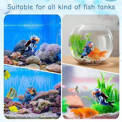 OS Diver Cartoon Aquarium Floating Cute Resin 2pc PRODUCT CODE (OS0004579)