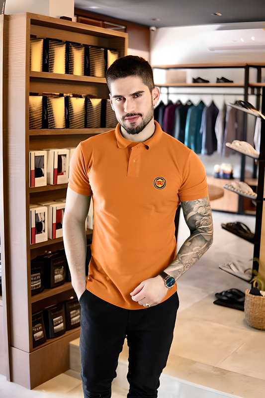 Cotton Solid Half Sleeves Mens Polo T-Shirt PRODUCT CODE (GMG0005136)