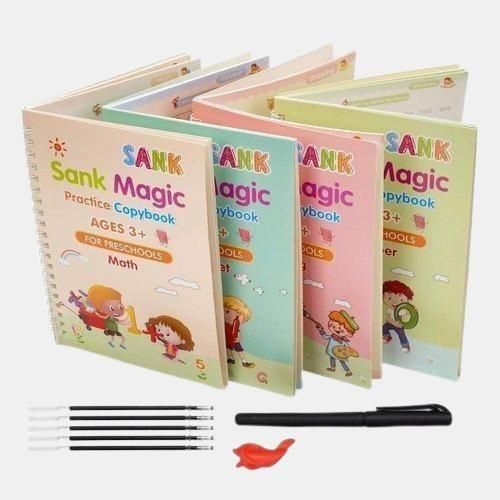 OS Sank Magic Practice Copybook (4 BOOKS,1 PEN,1 GRIP,10 REFILL) PRODUCT CODE (OS0007043)