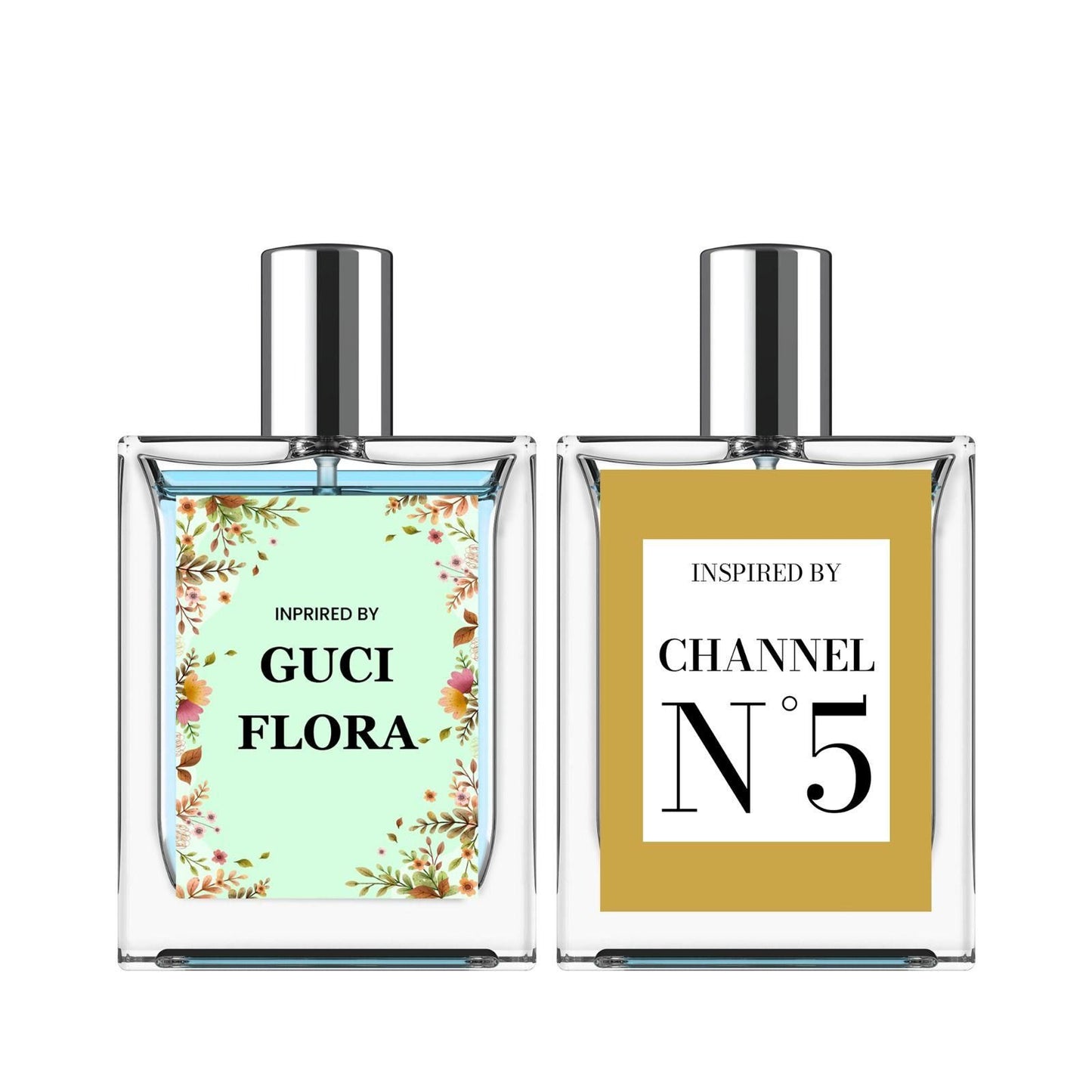 Inspired By Gucci Flora & Channel N5 Eau De Parfume 100ml Pack of 2 PRODUCT CODE(OS0008527)