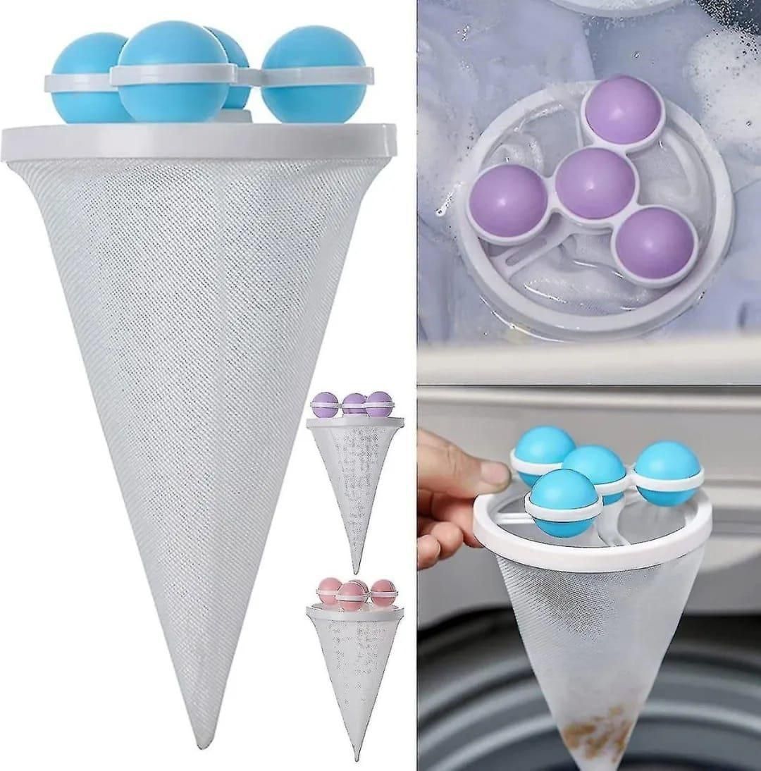 OS Washing Machine Floating Lint Mesh Bag Net Hair Filter Remover Net (Pack of 2) PRODUCT CODE (OS0004758)