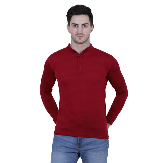 OS Cotton Blend Solid Full Sleeves T-Shirt PRODUCT CODE(OS0008457)