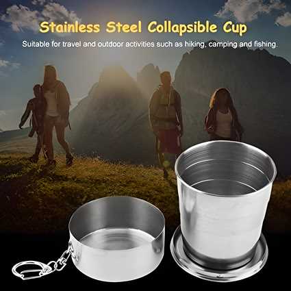 OS Stainless Steel Portable Travel Folding Mug, 75Ml PRODUCT CODE (OS0004777)