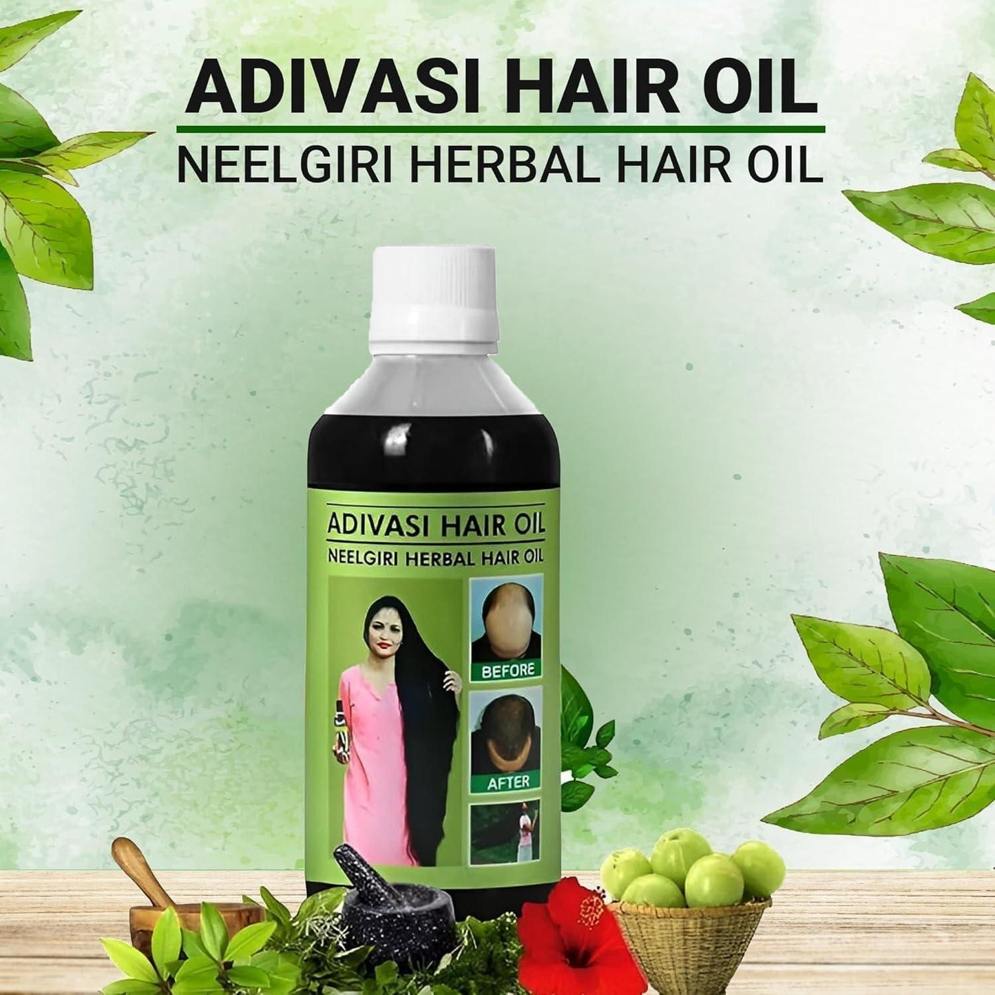 OS Adivasi Neelgiri Herbal Hair Oil 125ML (Pack of 2) PRODUCT CODE (OS0001319)