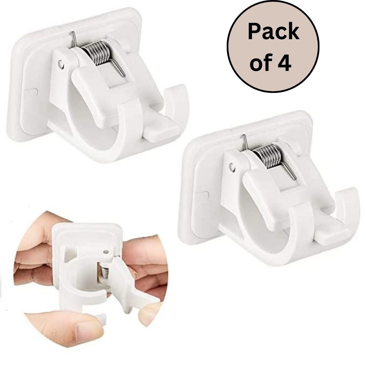 OS Self Adhesive Instant Wall Mount Sticking Clip Hook (Pack of 4) PRODUCT CODE (OS0004808)