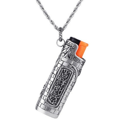 Titanium Steel Personality Lighter Pendant Men's Retro All-match Lighter