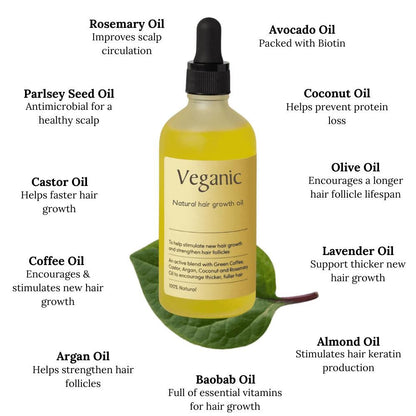 OS Veganik Natural Hair Growth Oil 30ml PRODUCT CODE (OS00001203)