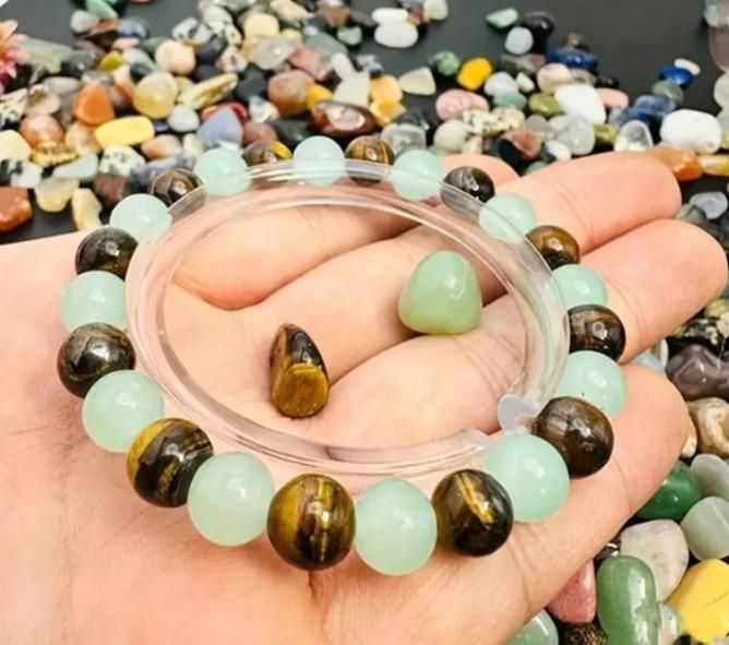 OS Natural Jade  Round Beads Bracelet (Pack Of 2) PRODUCT CODE (OS0007047)