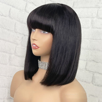 Women's Fashion Simple Woven Straight Wig