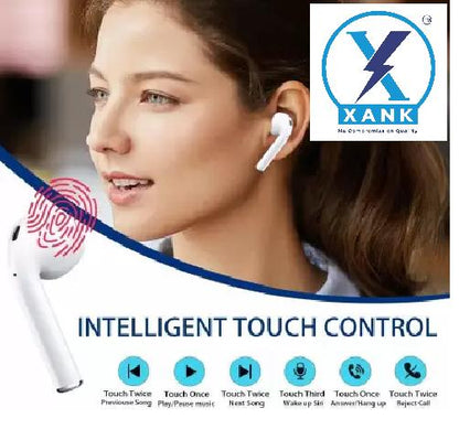 XANK TWS i12 Bluetooth Earphone with Portable Charging Case (White, True Wireless) PRODUCT CODE(OS0008509)