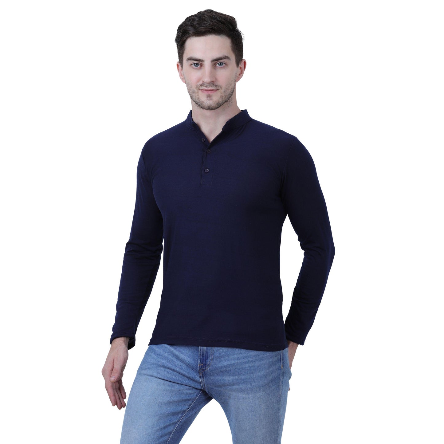 OS Cotton Blend Solid Full Sleeves T-Shirt PRODUCT CODE (OS0005518)