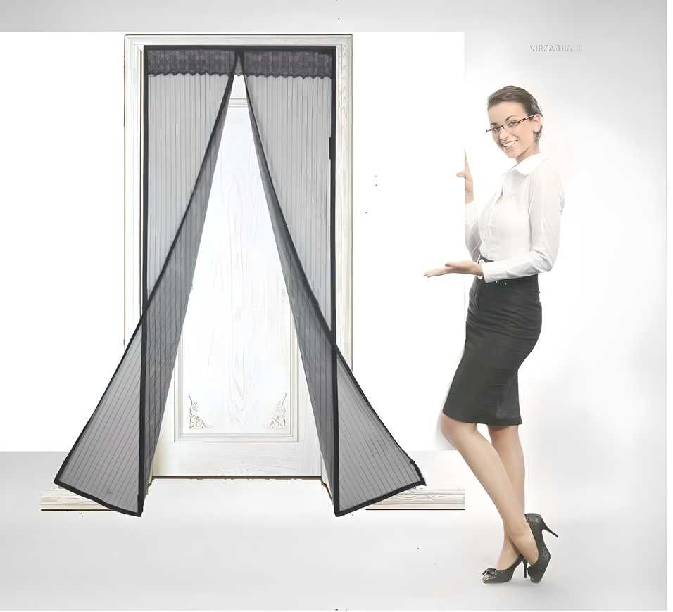 OS Door Curtain-Mesh Screen Net Home Magnetic Foldable Anti Mosquito Door Curtains PRODUCT CODE (OS0004557)