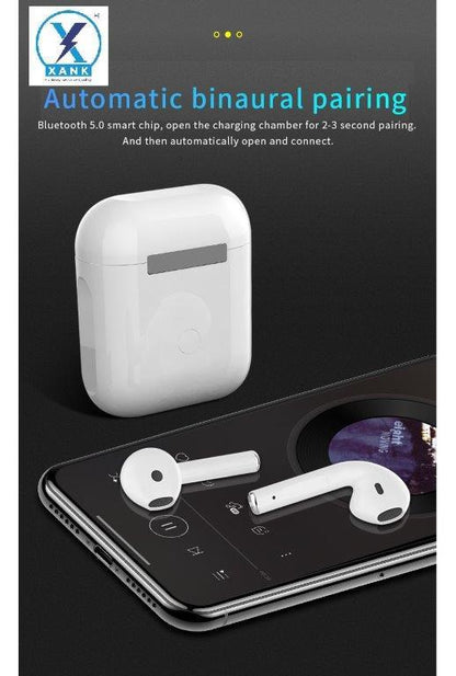 XANK i12 Earbuds with Charging Case Support All Smartphones & Tablets (White) PRODUCT CODE(OS0008511)