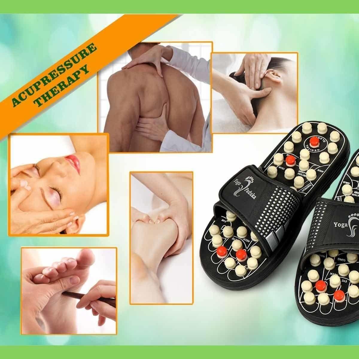 OS Acupressure and Magnetic Therapy Paduka Slippers for Full Body Blood Circulation For Men and Women PRODUCT CODE(OS0008410)