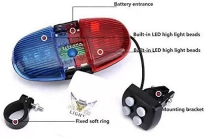 OS Police Sound Bike LED Light Kids Electronic Horn Siren PRODUCT CODE(OS0008398)