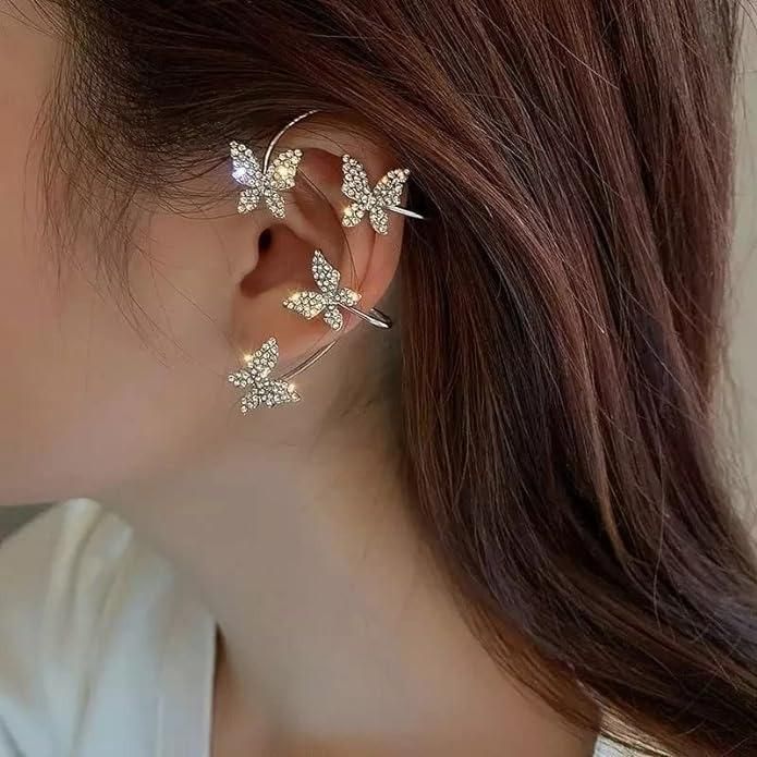 Stylish Butterfly Ear Crawler Cuff Earrings For Women And Girls PRODUCT CODE (OS0006888)