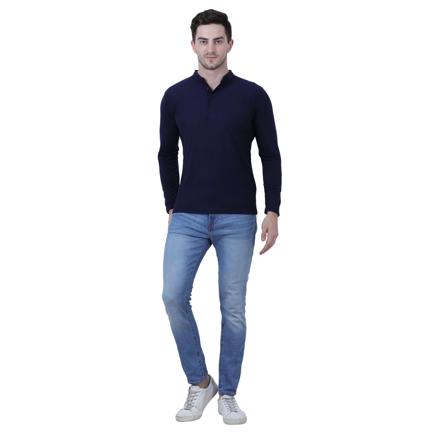 OS Cotton Blend Solid Full Sleeves T-Shirt PRODUCT CODE (OS0005518)