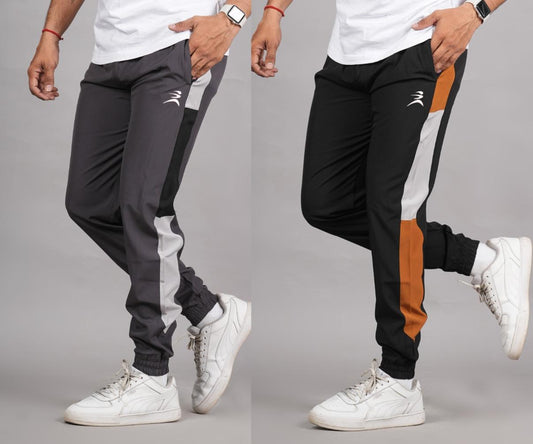 OS Men's Lycra Color Block Panel Jogger Combo PRODUCT CODE (OS0005587)